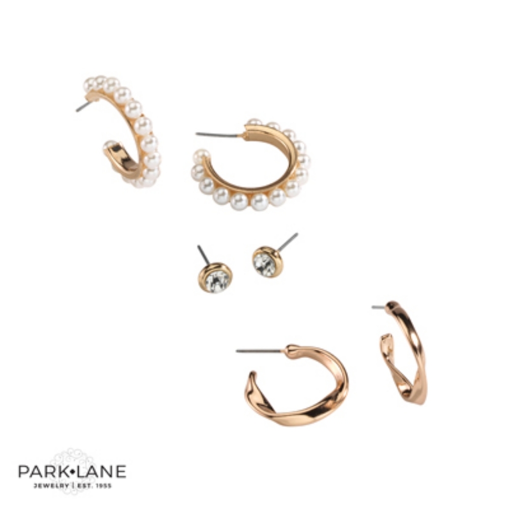 Park Lane Pearl and Rose Gold Earring Collection